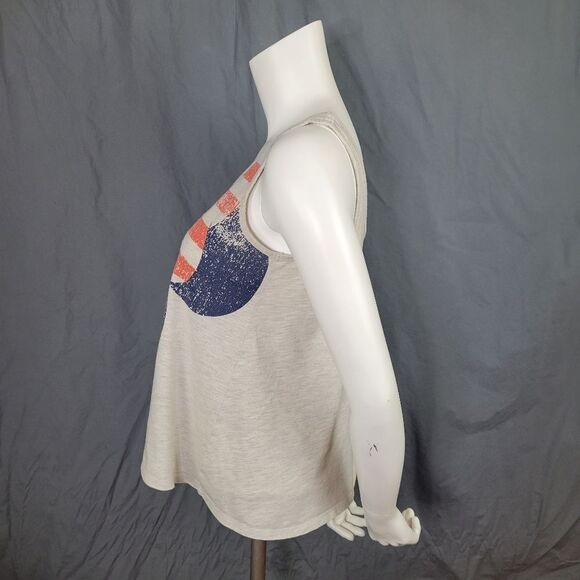 Disney Patriotic Minnie Mouse Gray Tank Top Size S - Picture 2 of 5